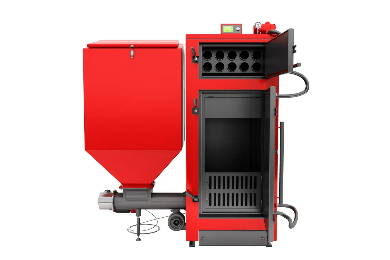 kocioł grzewczy z podajnikiem