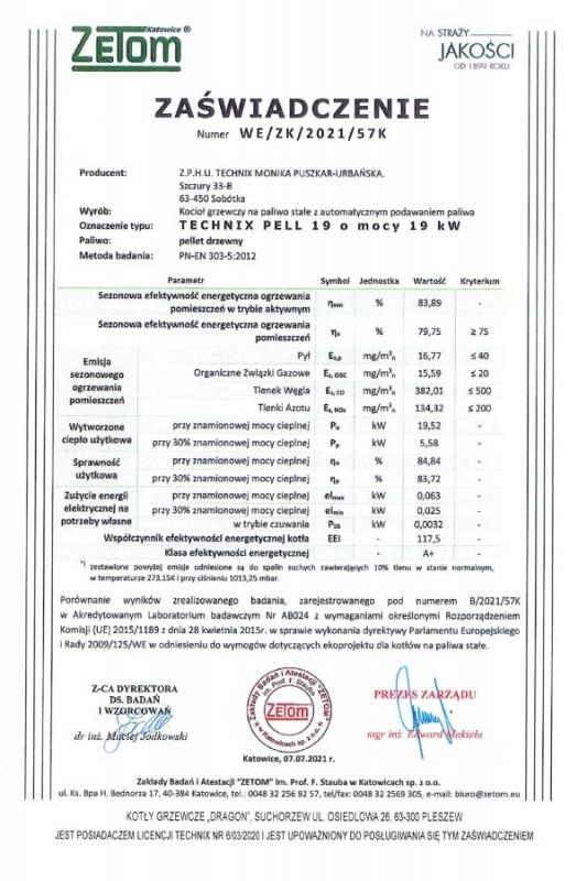 zaswiadczenie-dragon-v-plus-pel-19kw-ekoprojekt
